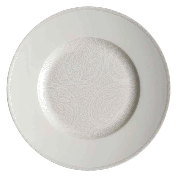 Kay Unger PAISLEY SHIMMER PLATINUM Salad Plates 7477572 Set Of 6 - Picture 1 of 5